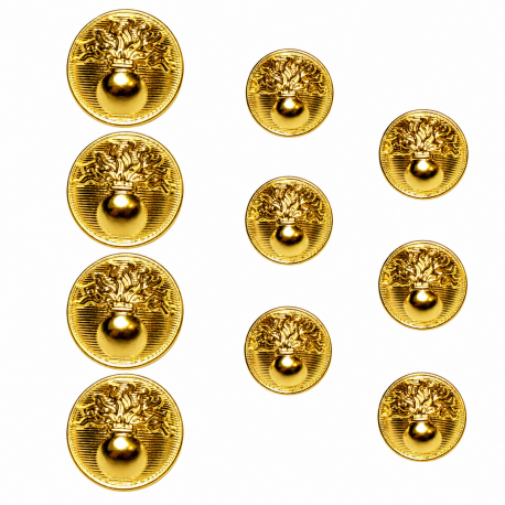 Lot de 10 boutons de vareuse dorés Gendarmerie mobile Boutons de vareuse Gendarmerie BDVGMLOTBoutons de vareuse Gendarmerie