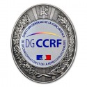 Plaque de ceinture RF DGCCRF – Métal émaillé argenté
