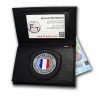 Porte-cartes 3 volets personnalisable avec médaille métal émaillée 48 mm SHIELD