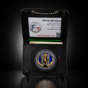 Porte-carte Douane maritime 2 volets avec chaînette et médaille 3D