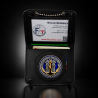 Porte-carte Douane maritime 2 volets avec chaînette et médaille 3D