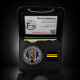 Porte-carte Douane maritime 2 volets avec grade, chaînette et médaille 3D Porte commission d'emploie NOUVEAU FORMAT (CB) DOUA...