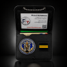 Porte-carte Douane maritime 2 volets avec grade, chaînette et médaille 3D