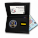 Porte-carte Douane maritime 3 volets avec médaille 3D et grade Porte commission d'emploi Douanes PCA006DMPorte commission d'e...