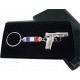 Porte-clés Pistolet – Police Nationale émaillé tricolore Portes Clés PCLPN01Portes Clés