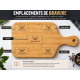 Planche à découper Gendarmerie nationale en bambou avec couteau Planche à découper avec couteau PADGDPlanche à découper avec ...