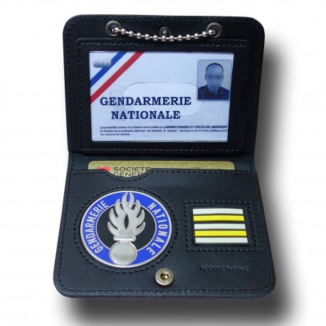 Porte Carte Chaînette Gendarmerie + Grade Accueil PCA004Accueil