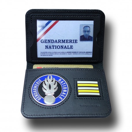 Porte Carte 2 volets Gendarmerie + Grade Porte-Carte Gendarmerie PCA002Porte-Carte Gendarmerie